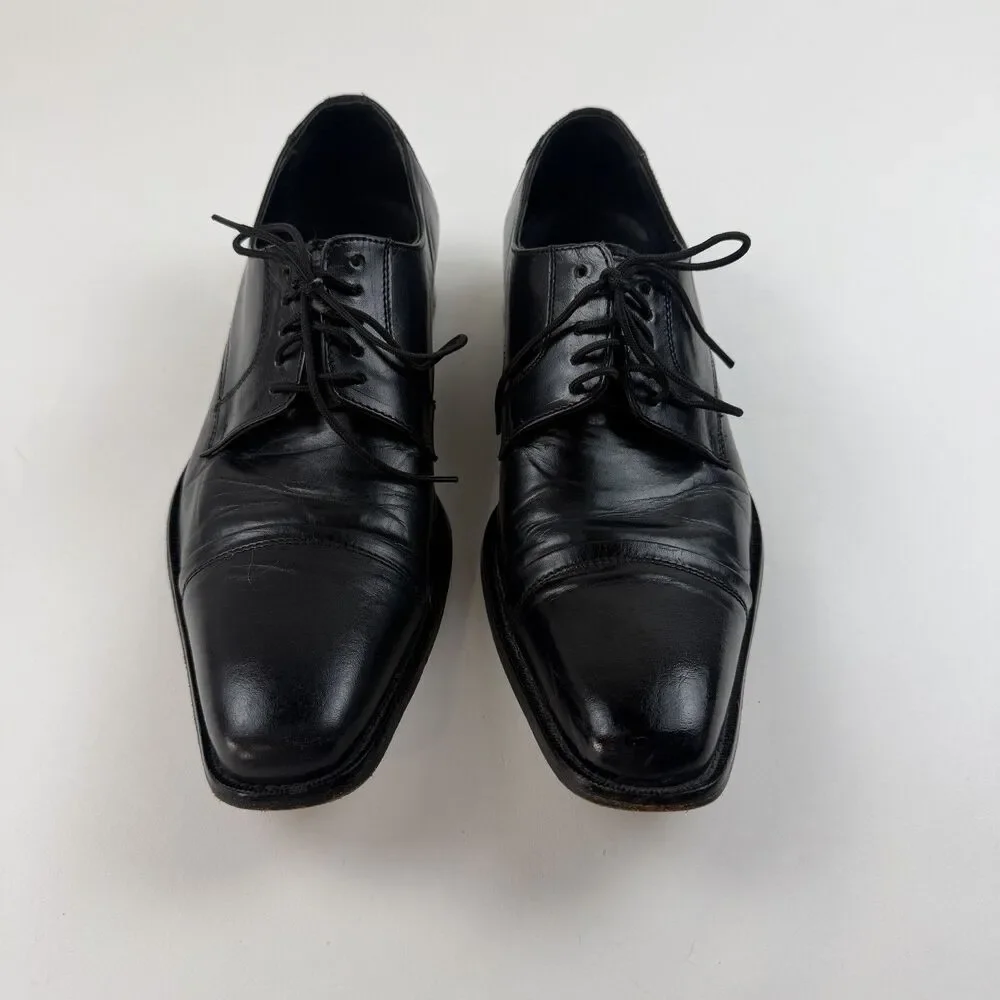 Giorgio Brutini Mens Black Leather Oxford Dress Shoes Size 11 M Lace Up Classic